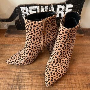 Leopard Print Ankle Boots